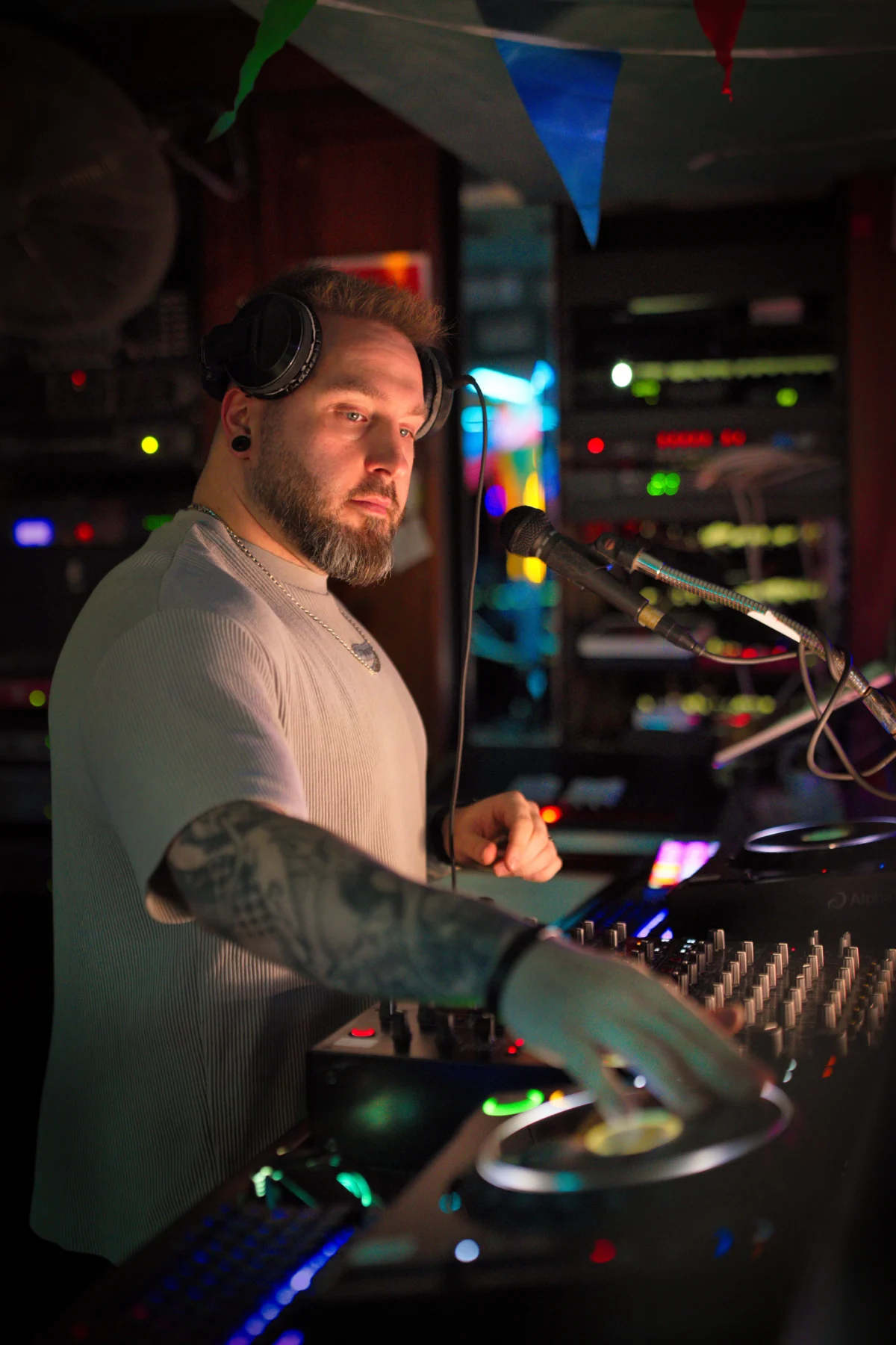 Ash Jenkins at the DJ booth.
